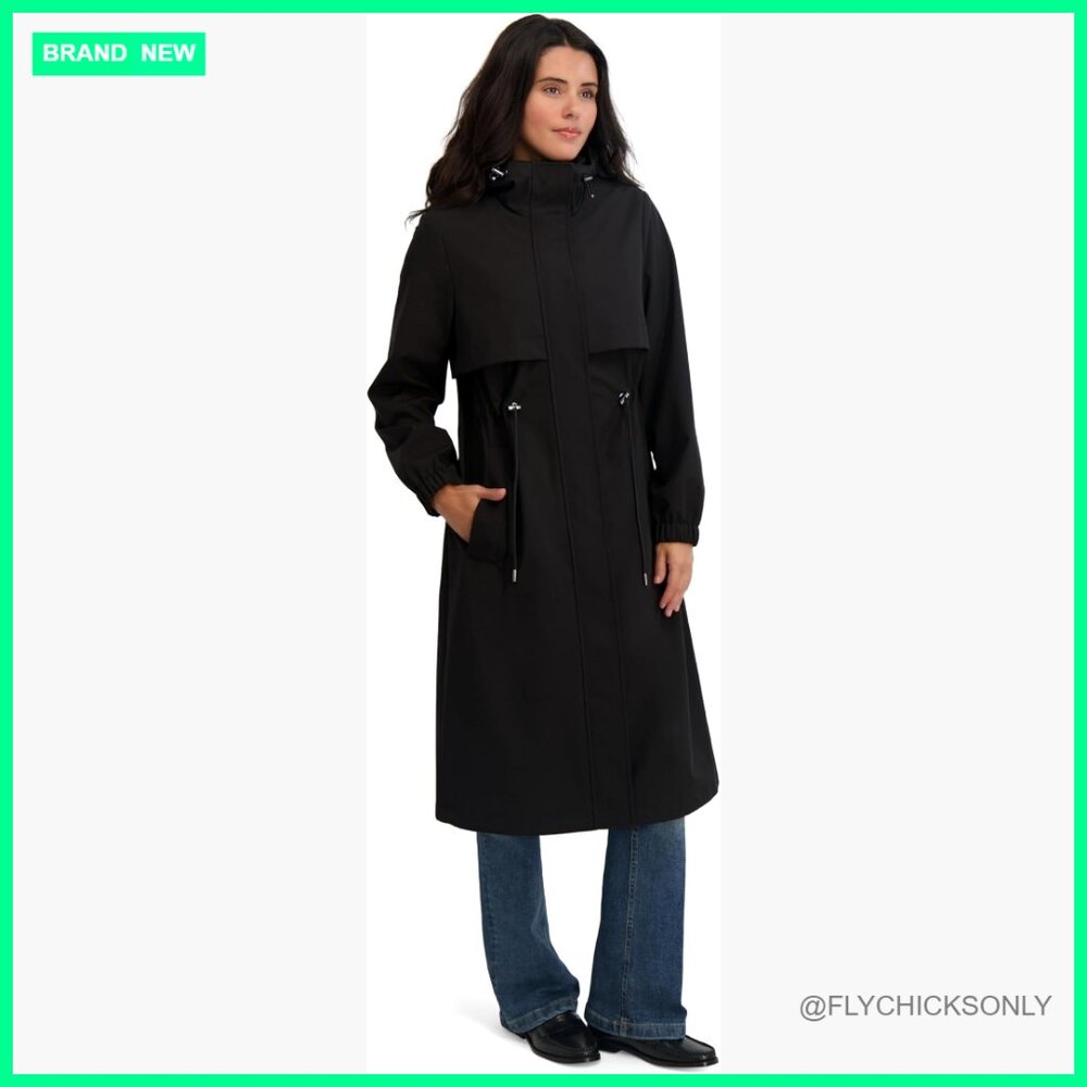 Softshell Trench Coat Lightweight Rain Jacket Det… - image 1